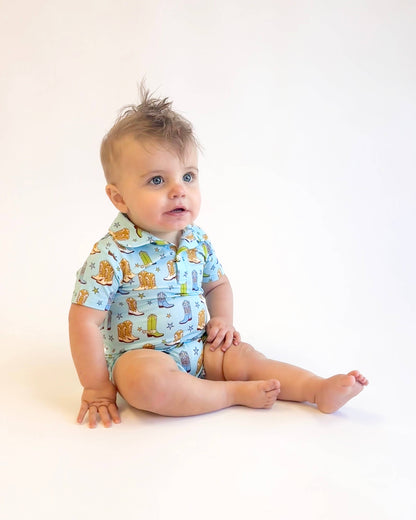 Cowboy Boots & Stars Romper