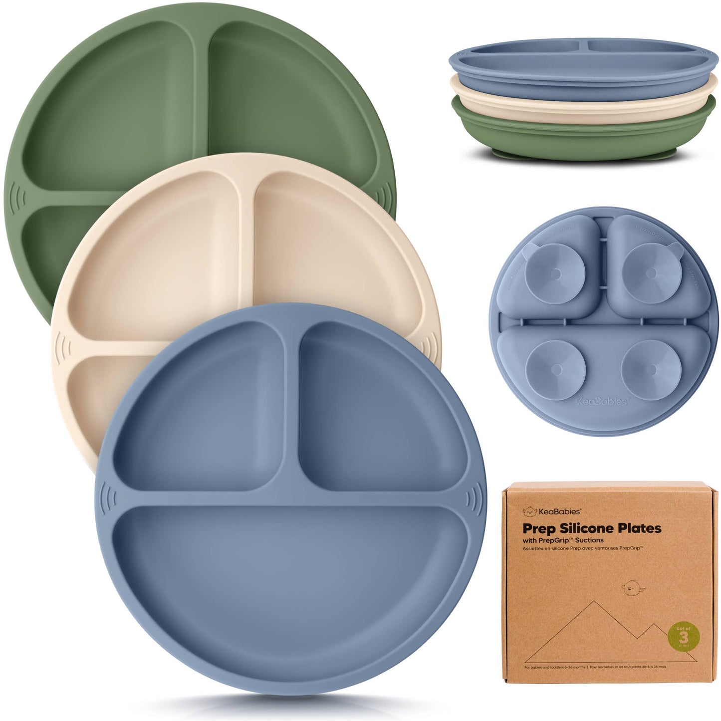 3-Pack Prep Suction Plates