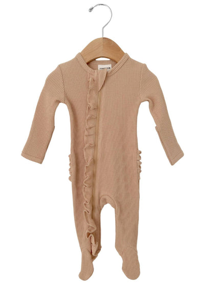 Tan Organic Waffle Footie