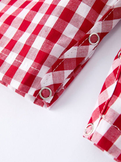 Romper with Applique Heart Dog