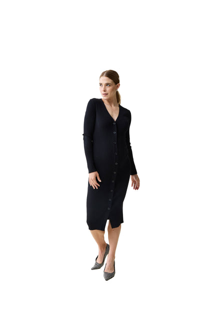 Women's Maternity Button Front Sweater Dress