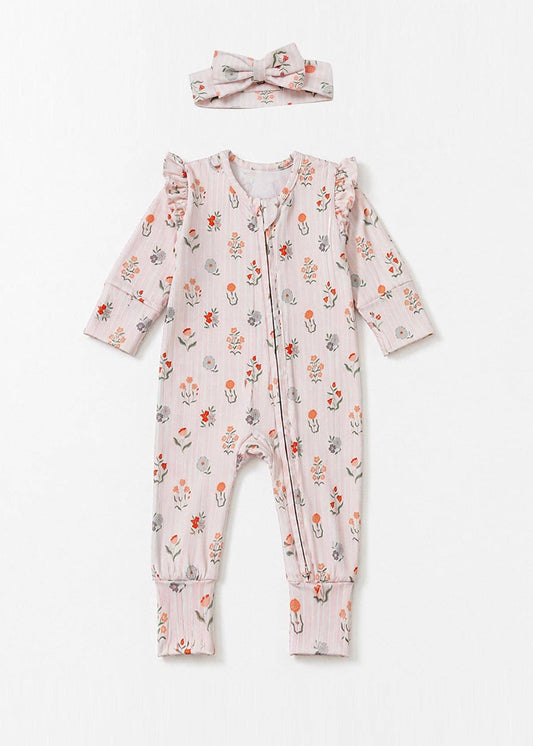 Amelia Rose Floral Print with Headband