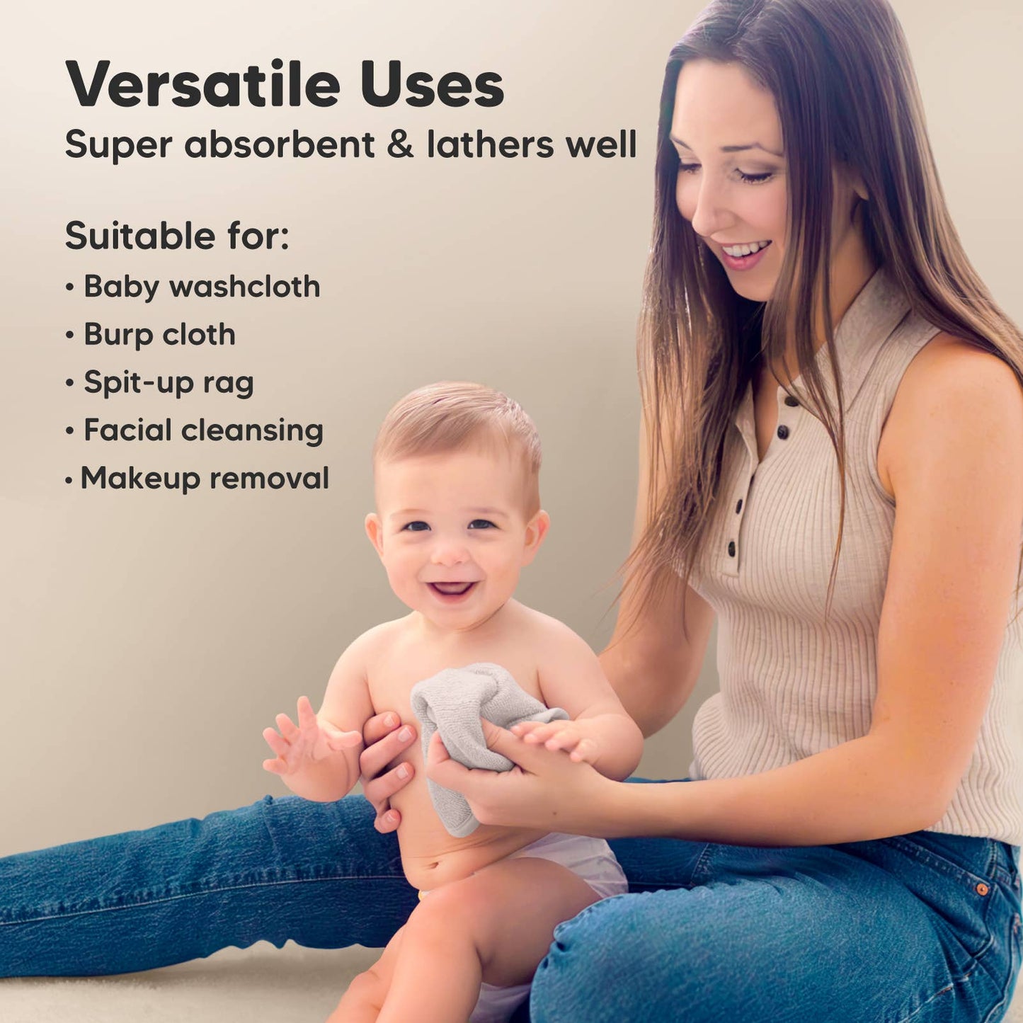 6-Pack Baby Wash Cloths