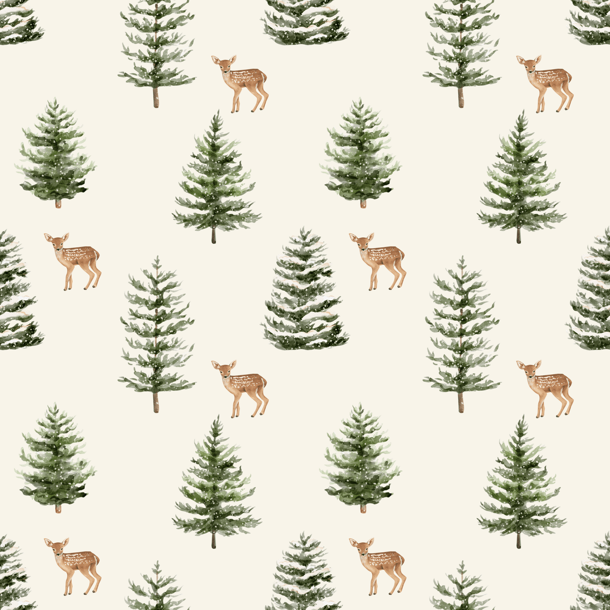 Winter Fawn Zipper Footie