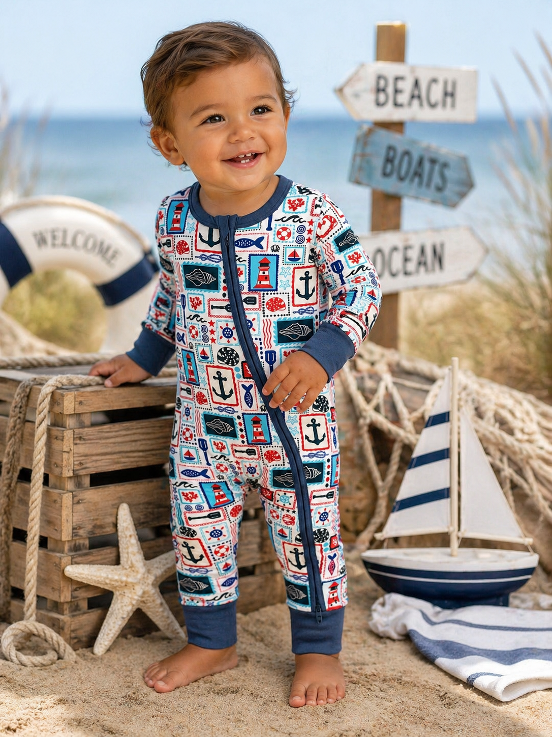 Seaside Stamps Footie
