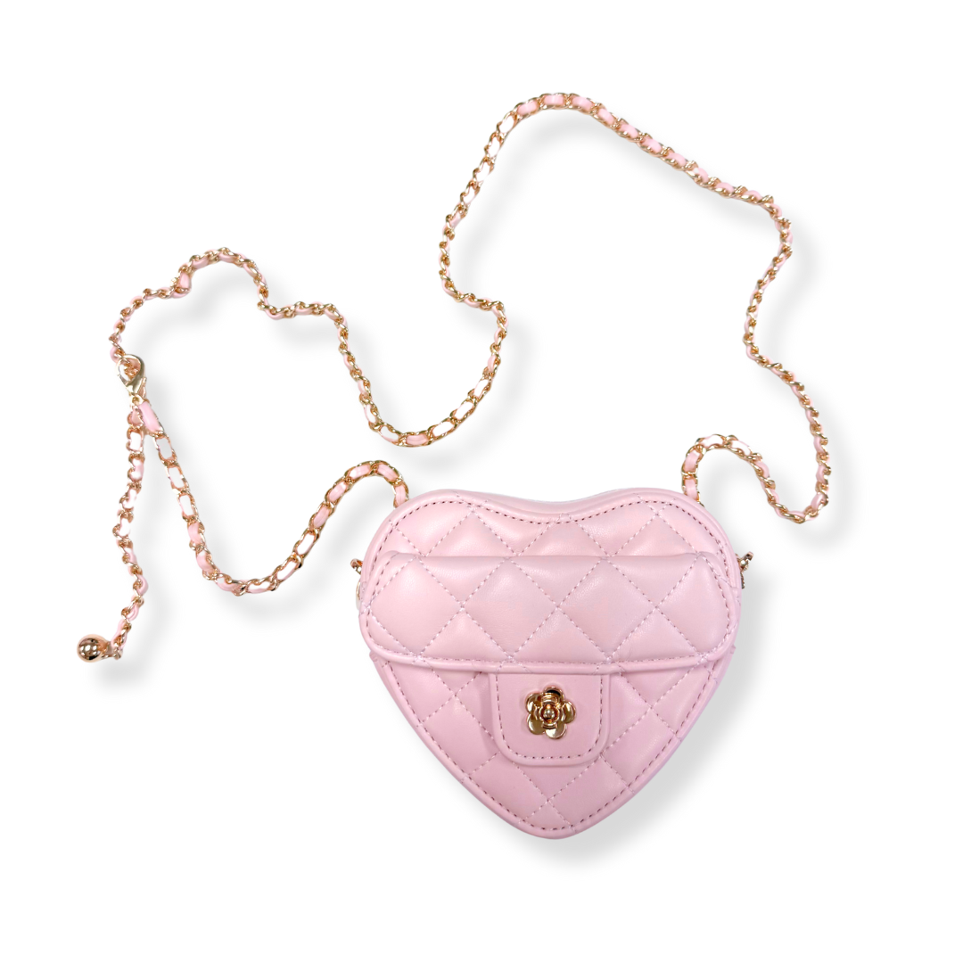 Quilted Leather Heart Purse