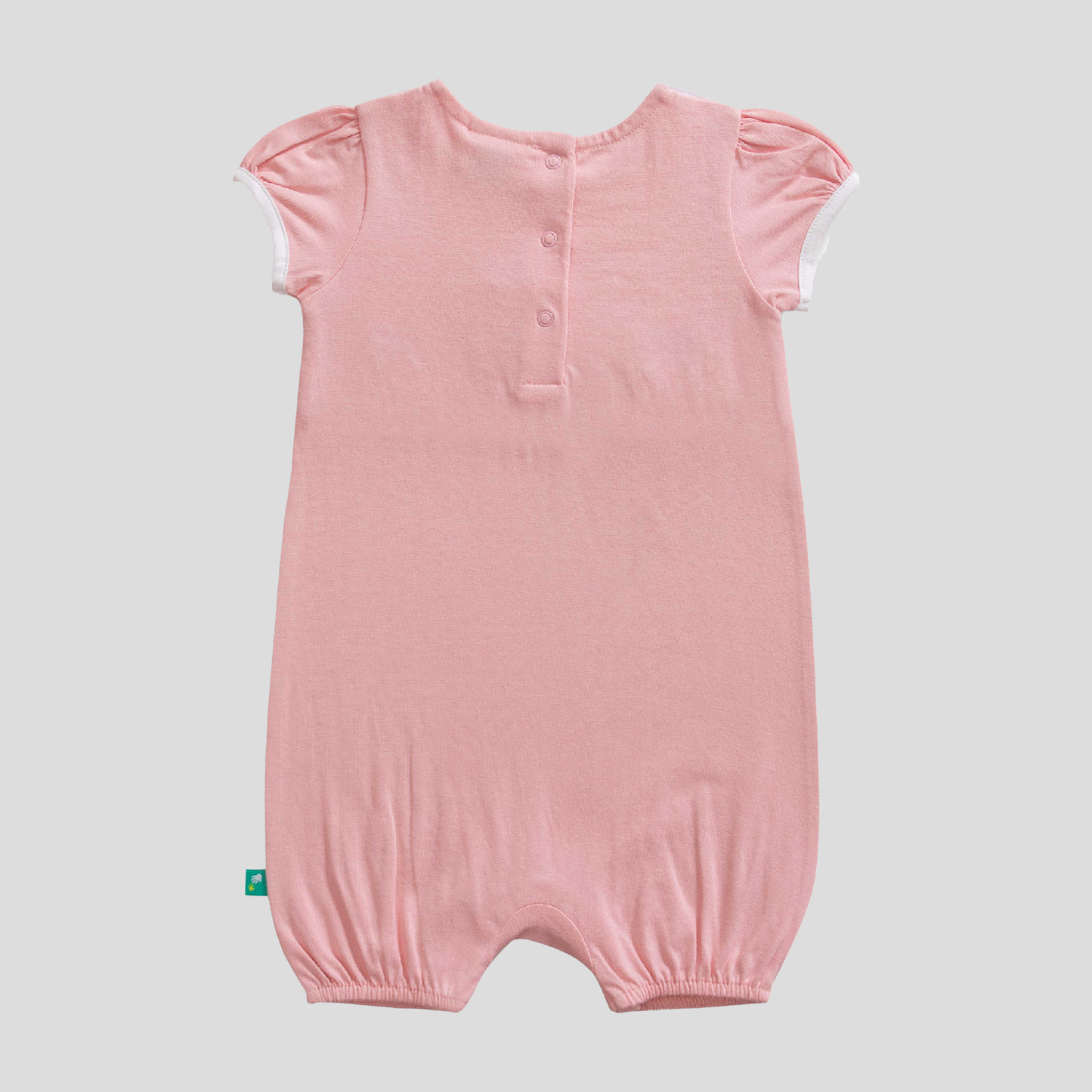 Ribbon Puffed Sleeve Romper