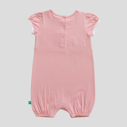 Ribbon Puffed Sleeve Romper