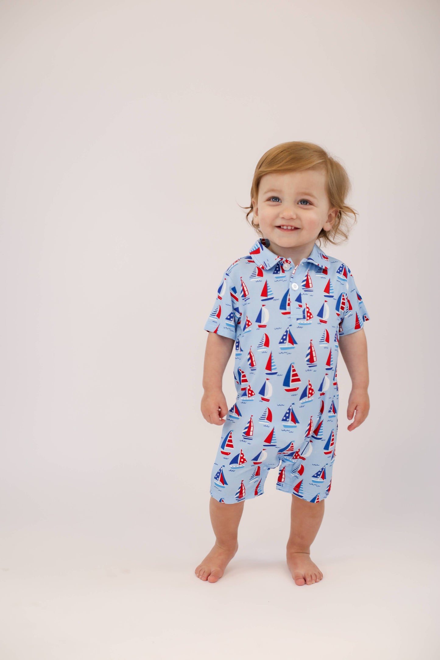 Sail Away Polo Romper