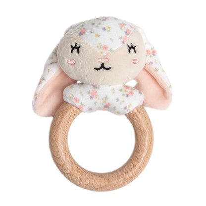Bunny Wooden & Plush Teether