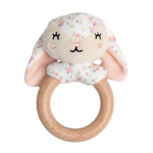 Bunny Wooden & Plush Teether