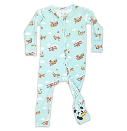 Vintage Airplane Convertible Footie