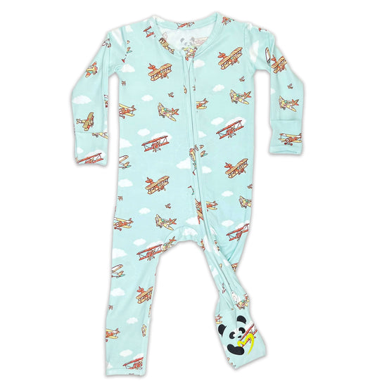 Vintage Airplane Convertible Footie