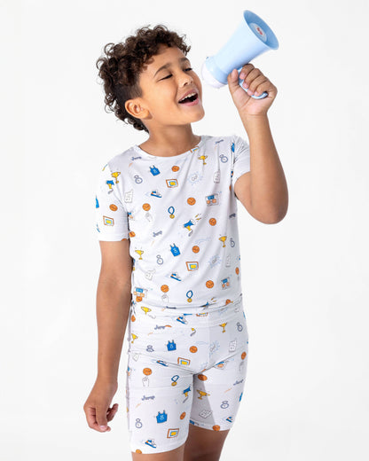 All Star Basketball Bamboo Kids Pajama Short Set