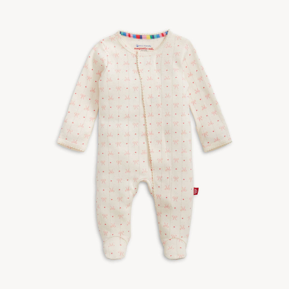 HEART & BOW POINTELLE MAGNETIC FOOTIE