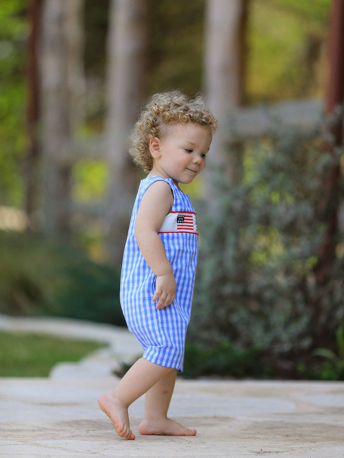 Flag Embroidery Boys Romper
