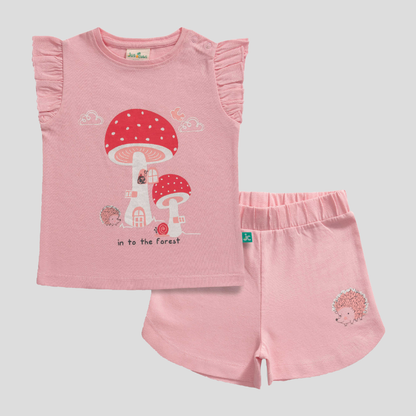 Mushroom House Tee & Shorts Set