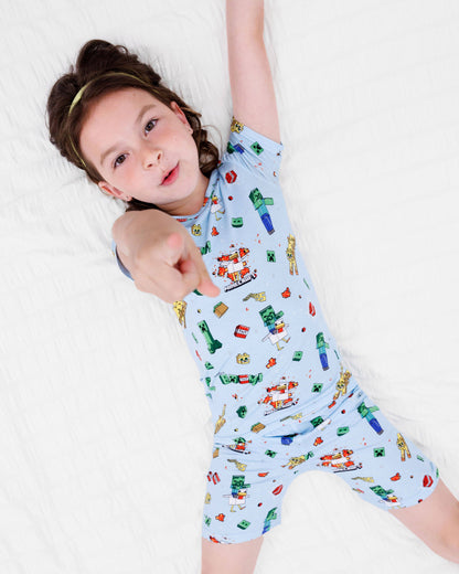 Minecraft: Chicken Jockey Bamboo Kids Pajama Short Set