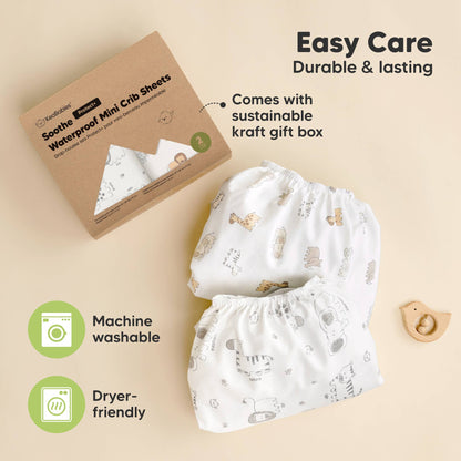 2-Pack Mini Crib Sheets Organic