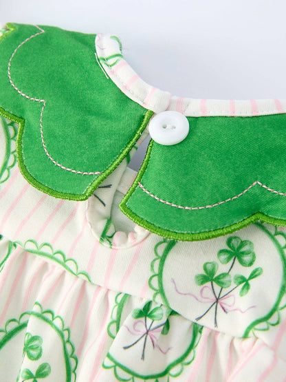St. Patrick's Baby Girl Romper