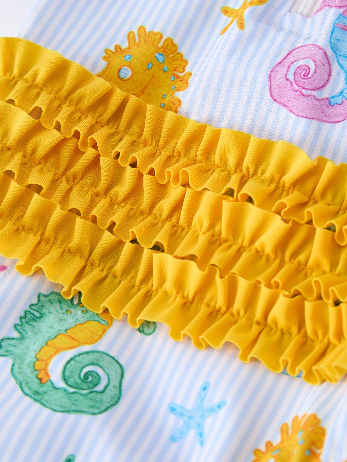Seahorse Ruffle One Piece Swimsuit
