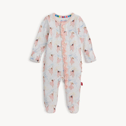 PRETTY PLIES MODAL FOOTIE W/ RUFF