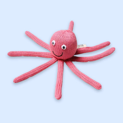 Baby Rattle Toy - Octopus Rattle (Pink)