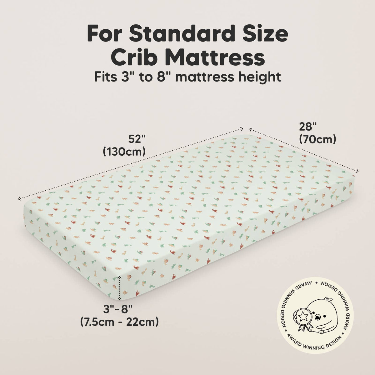 2-pack Organic Cotton Fitted Crib Sheet