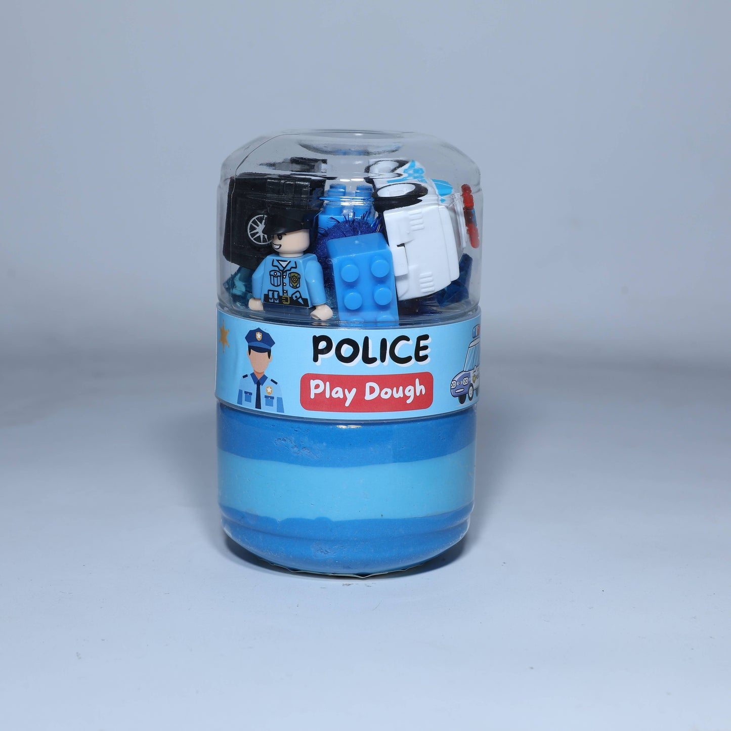 Police Play Dough Jar