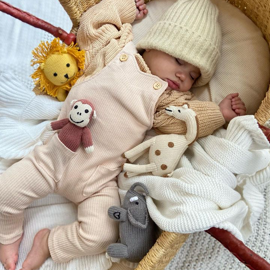 Handmade Organic Monkey Rattle