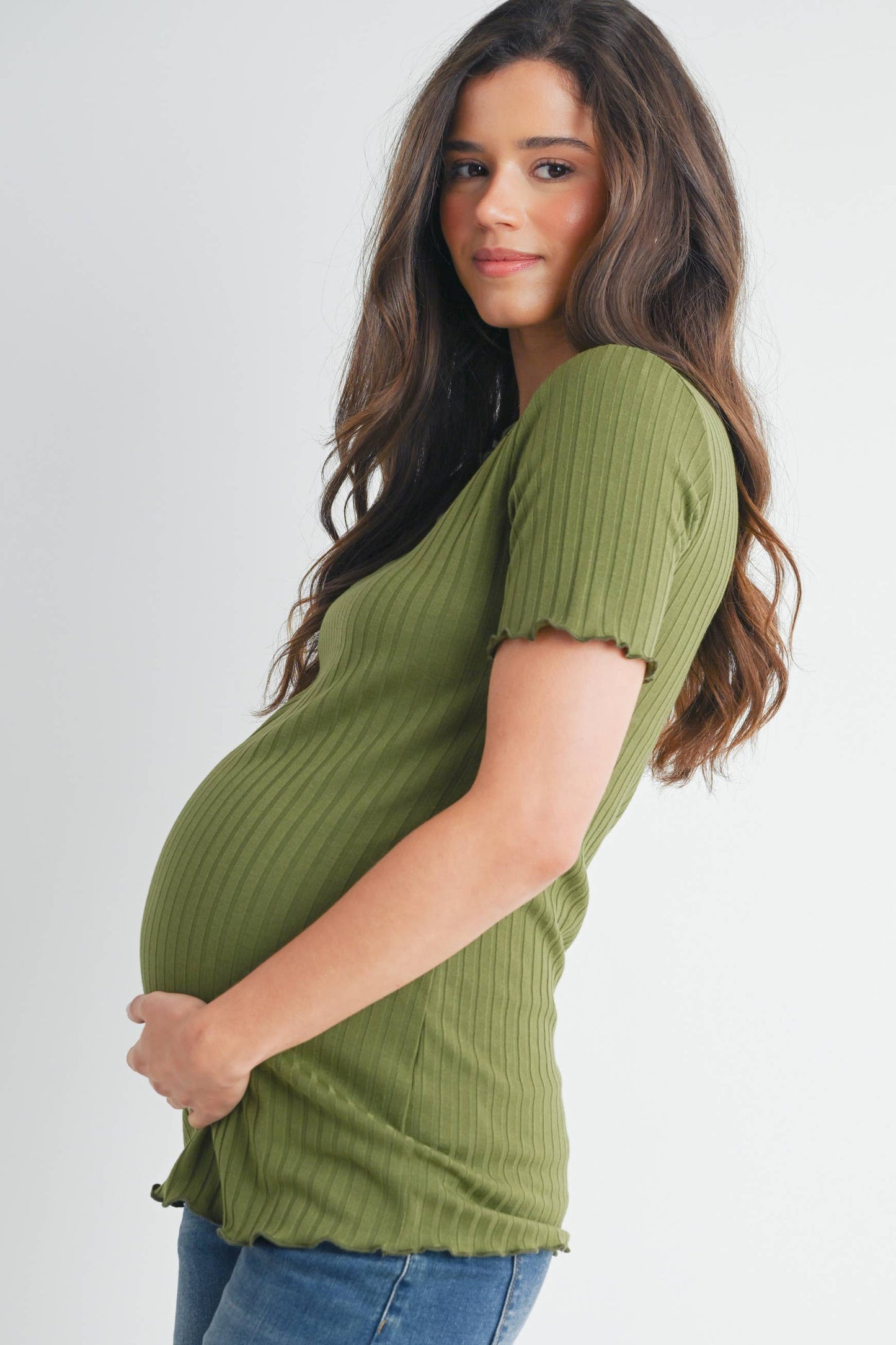 Ribbed Maternity T-Shirt