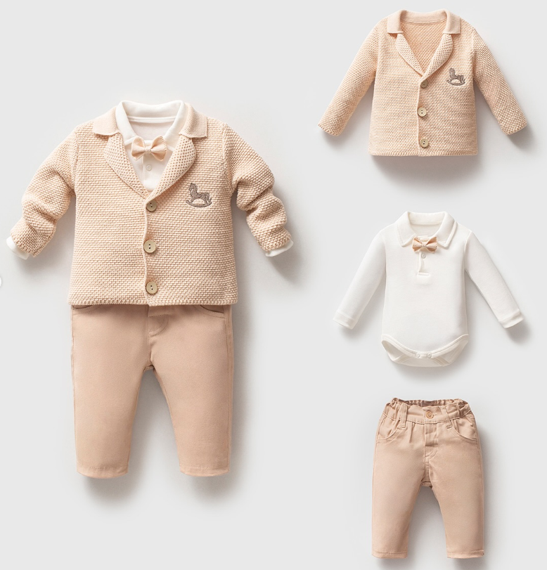 Carousel Knit Baby Boy Set