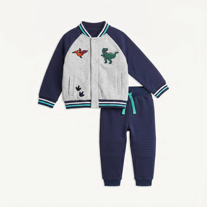 BOYS  FLEECE PATCH 2 PC JCKT SET