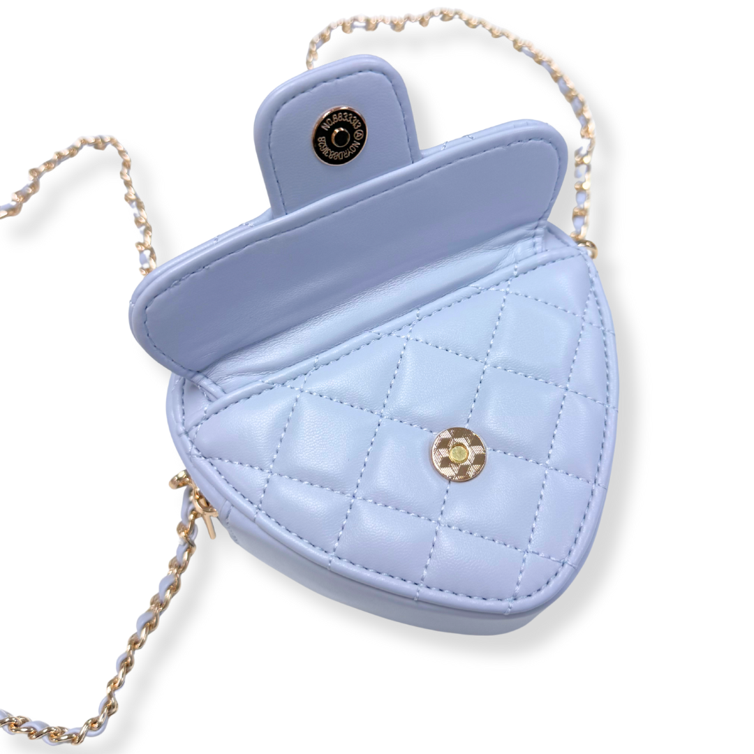 Quilted Leather Heart Purse
