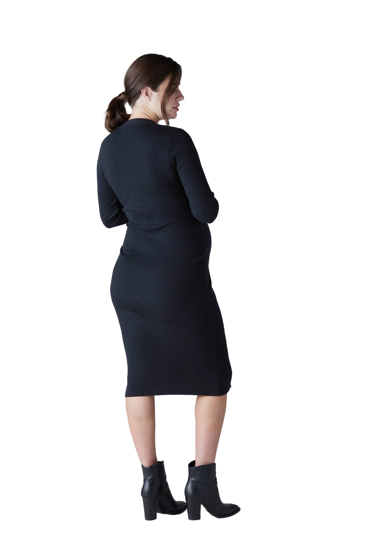 Women's Maternity Button Front Sweater Dress