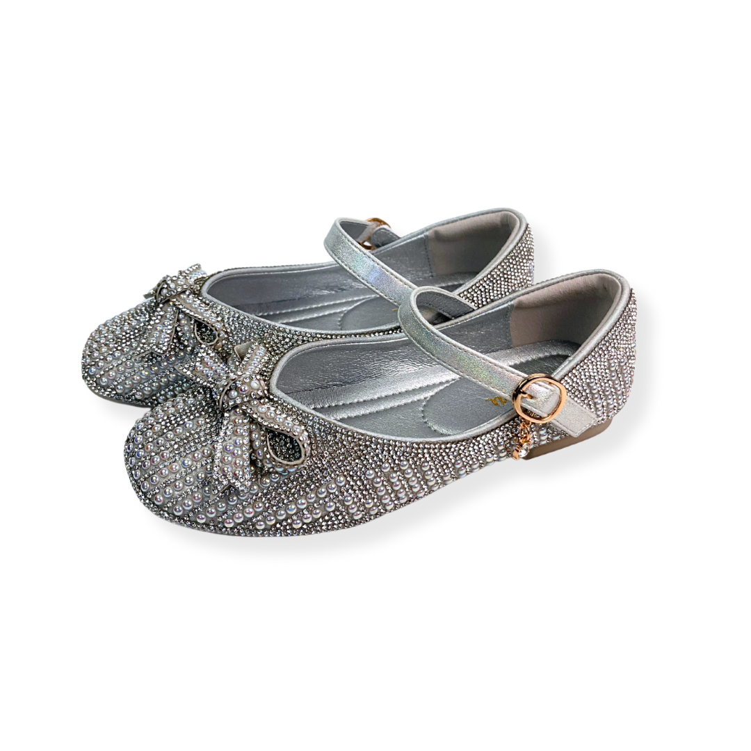 Pearl & Rhinestone Flat Shoes