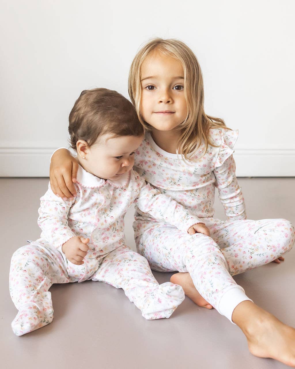 Winter Flowers Pima Baby Onesies