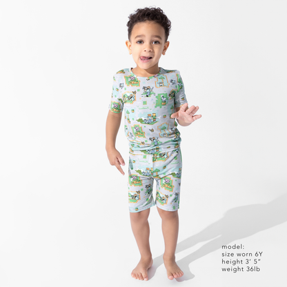 Minecraft Overworld Dreams Bamboo Kids Pajama Short Set