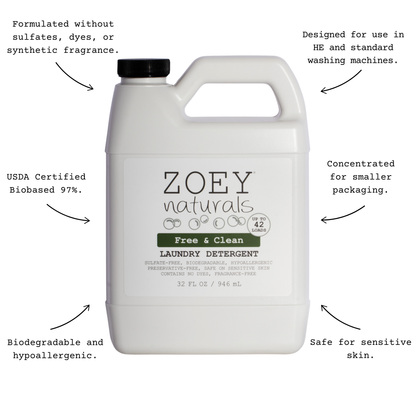 Zoey Naturals Free & Clean Laundry Detergent