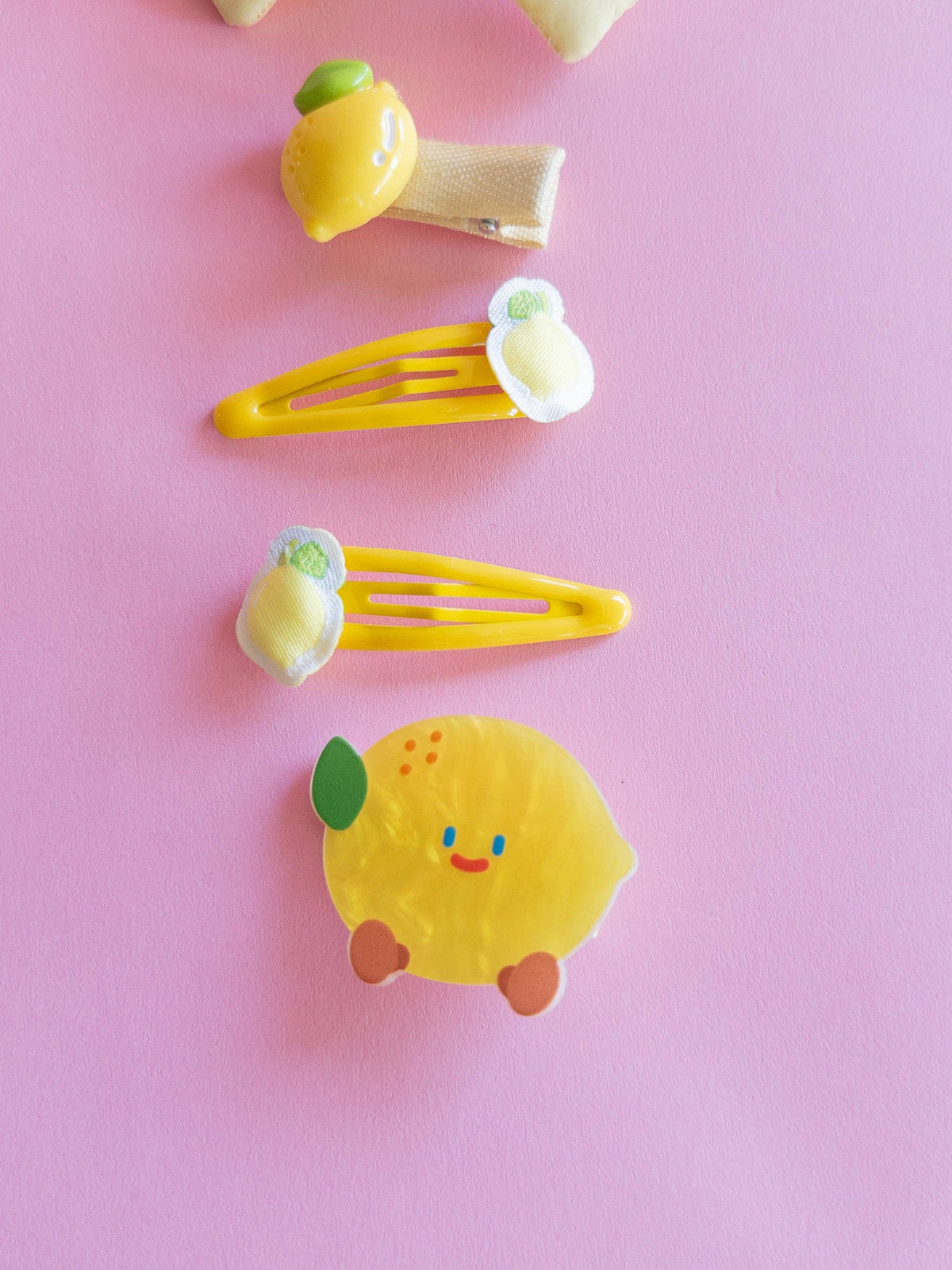 Lemon Puffy Bow Set