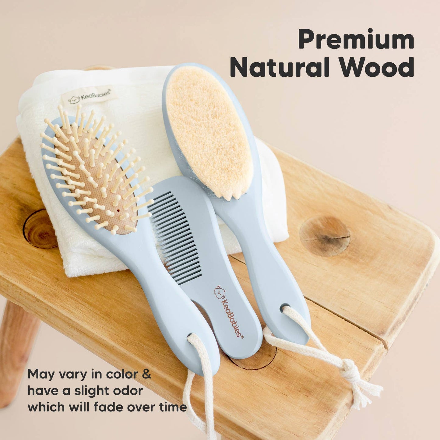 KeaBabies Baby Hair Brush and Comb Set