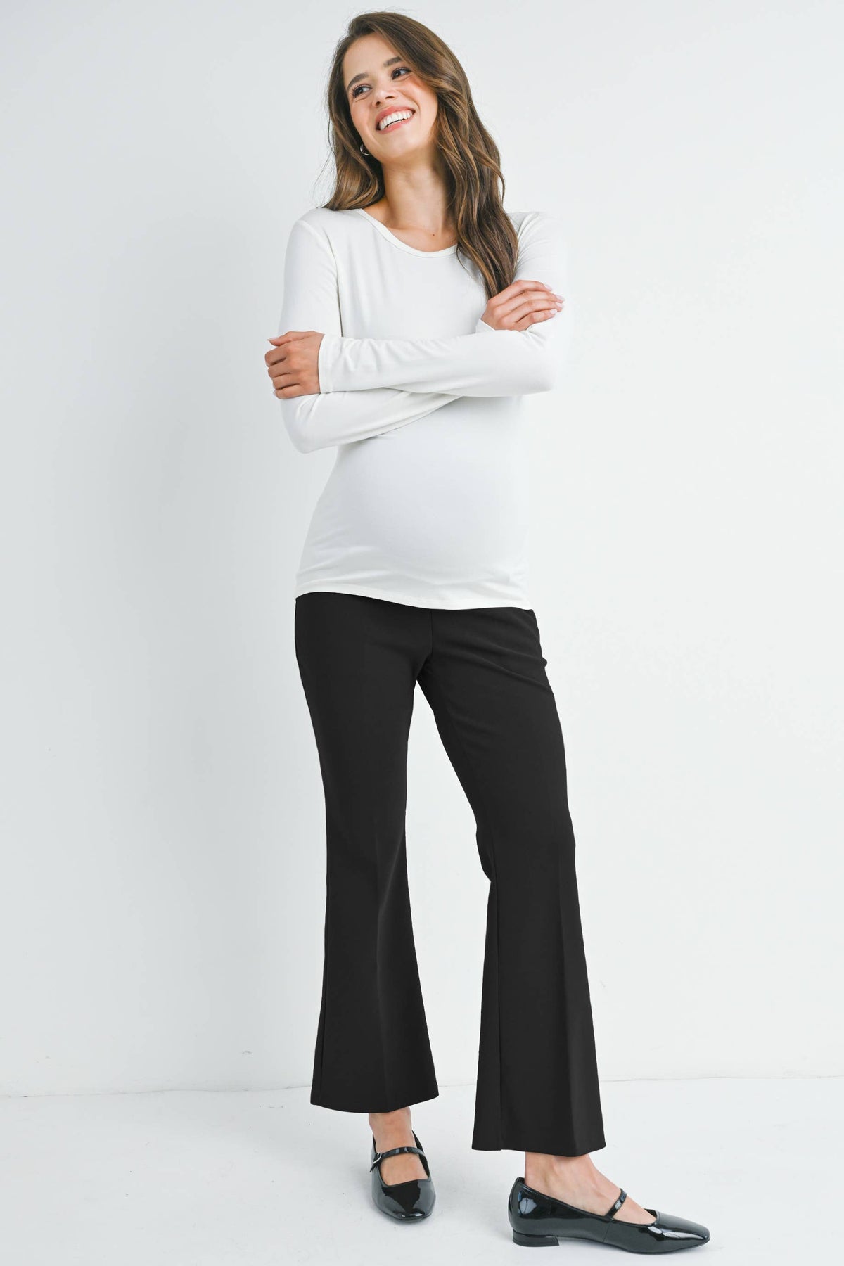 Flared Maternity Over the Belly Pants