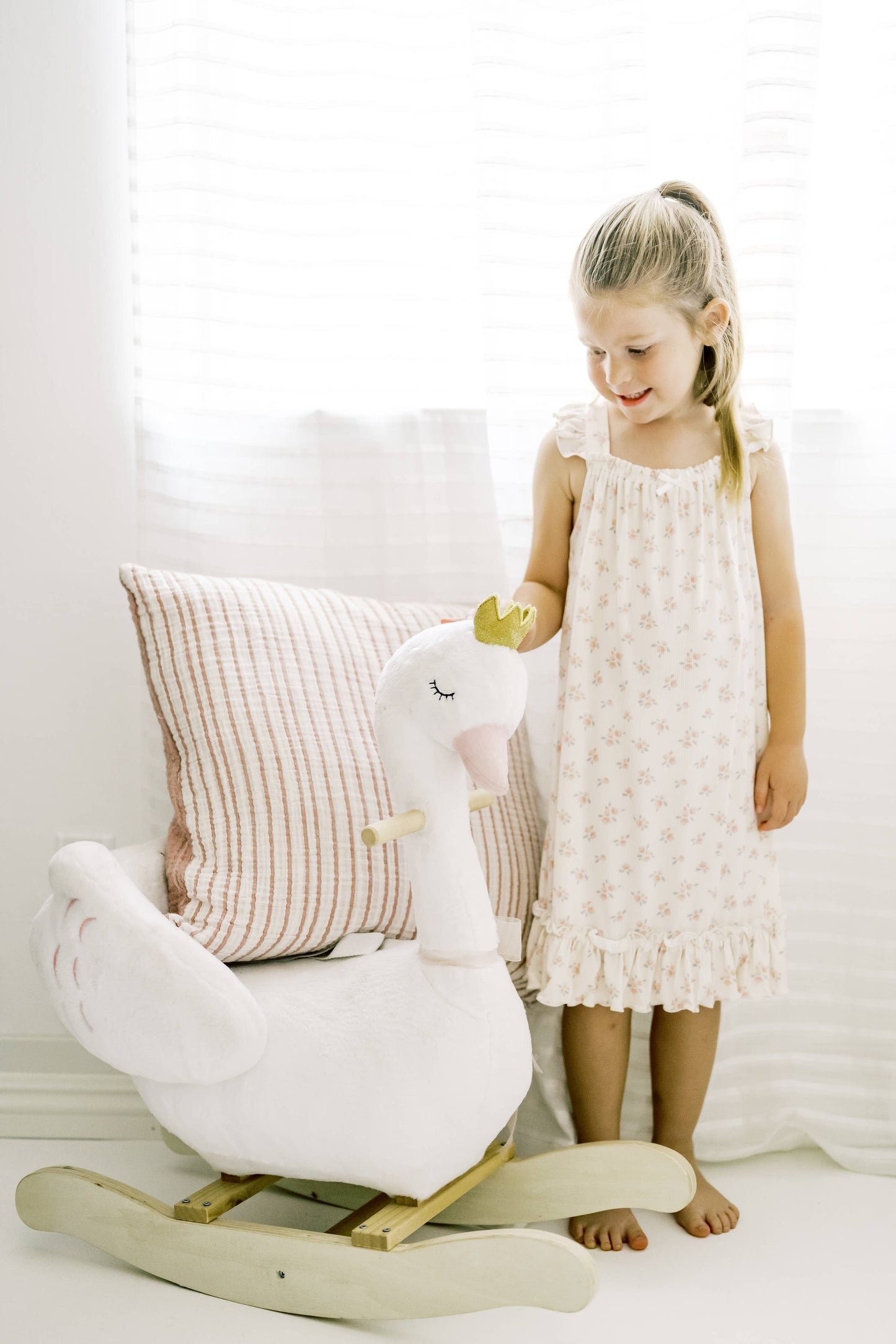 Ribbed Bamboo Nightgown in Ellie Floral