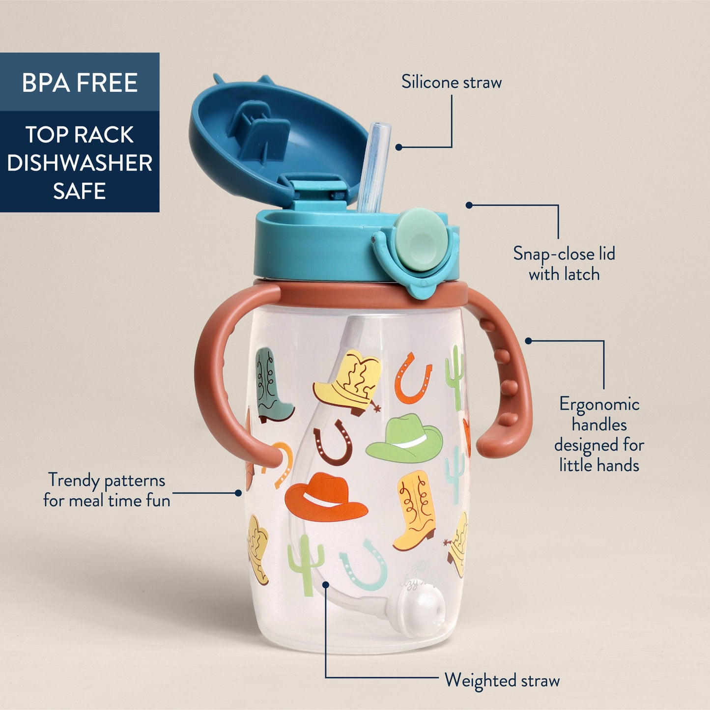Itzy Sips™ - Straw Cup With Snap-Close Lid