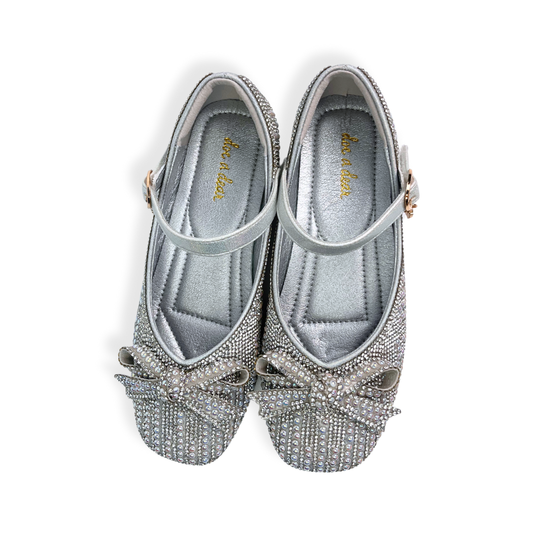 Pearl & Rhinestone Flat Shoes