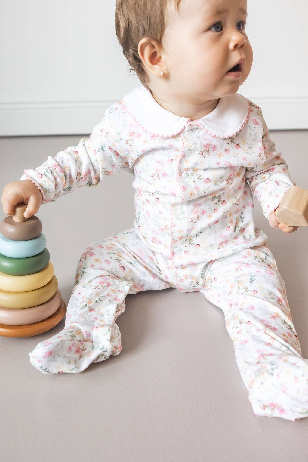 Winter Flowers Pima Baby Onesies