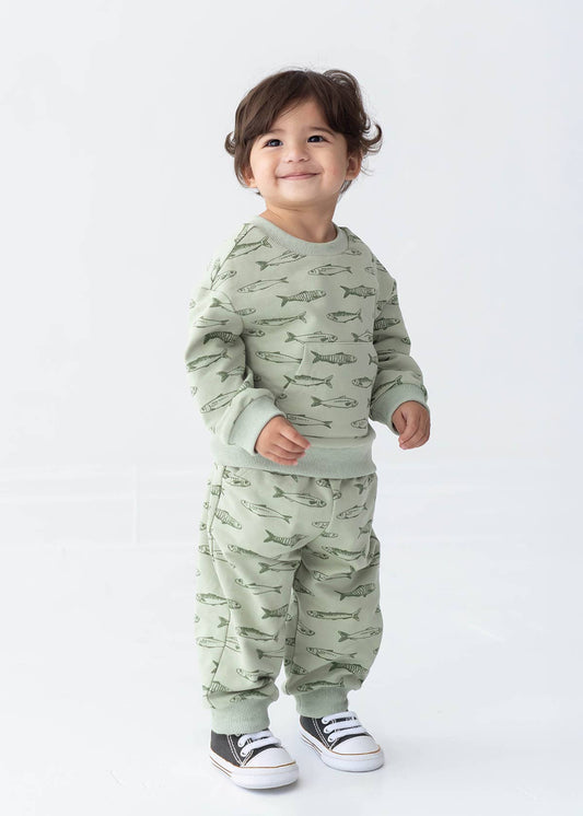 Matthew Print Pullover & Jogger Set