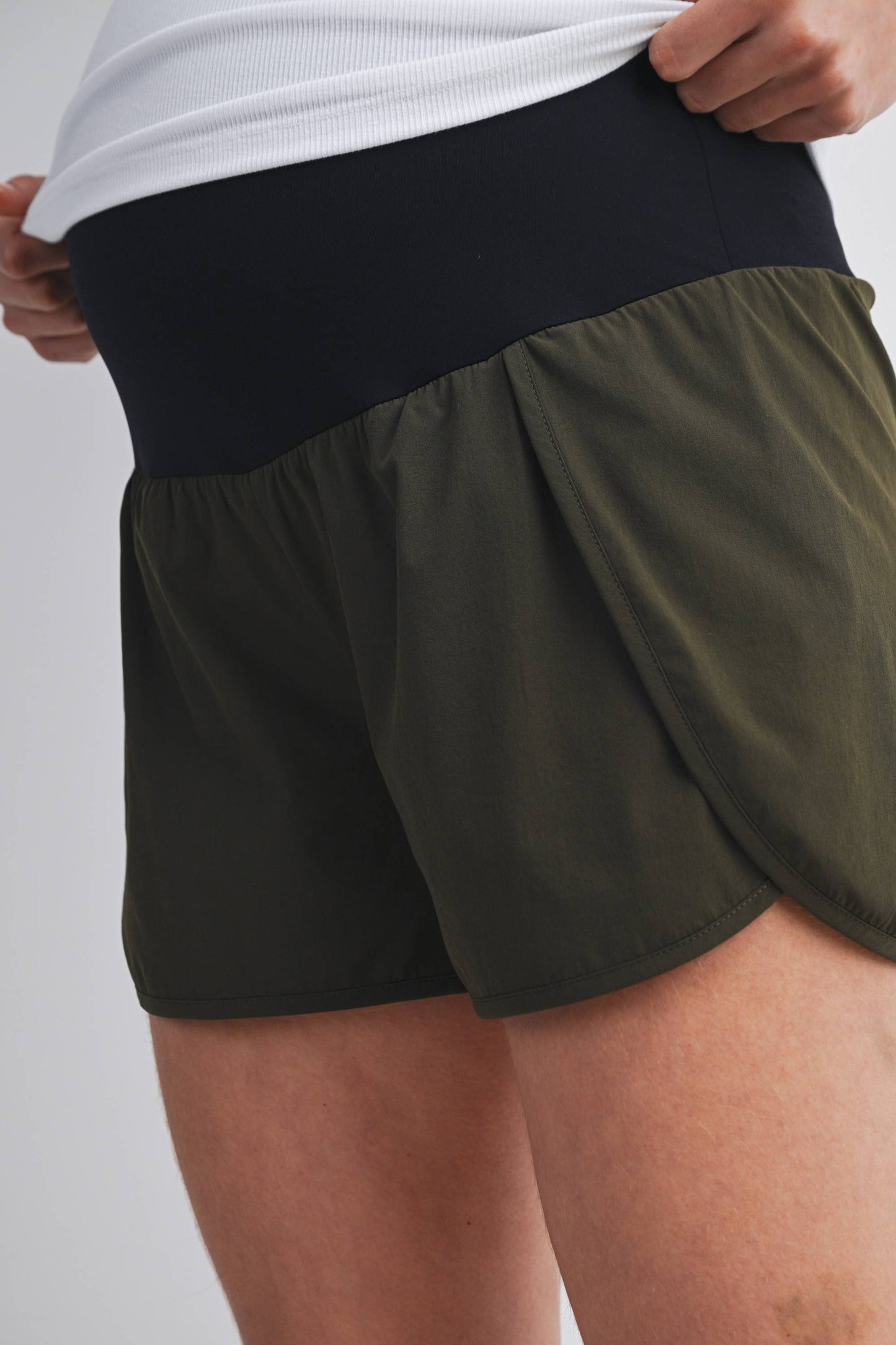 Maternity Workout Shorts w/Belly Band