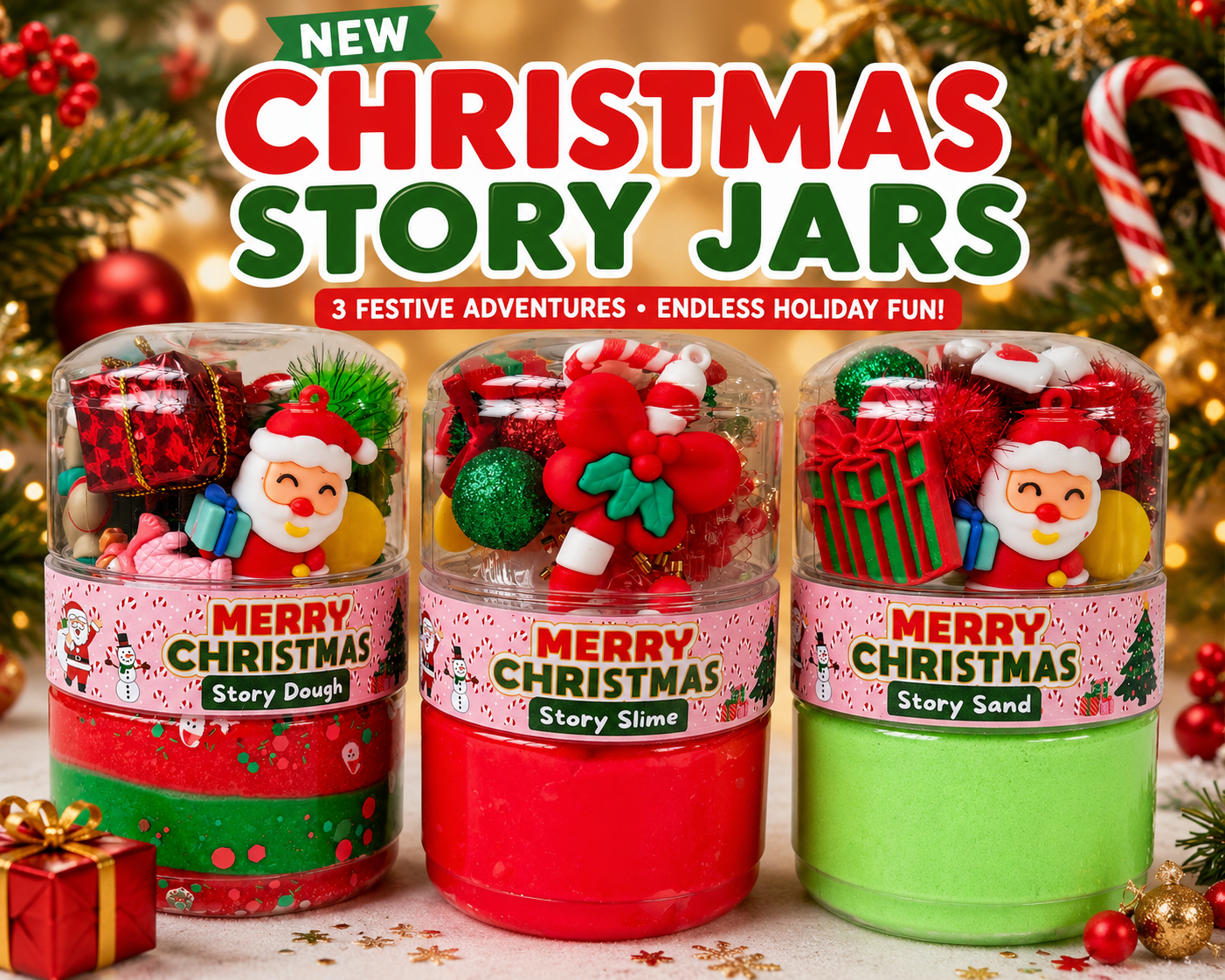 Christmas Play Dough Jar 