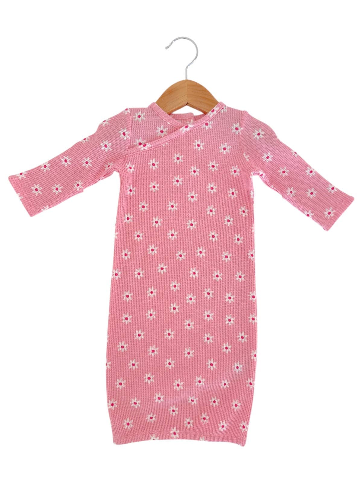 Pink Flower Organic Waffle Gown